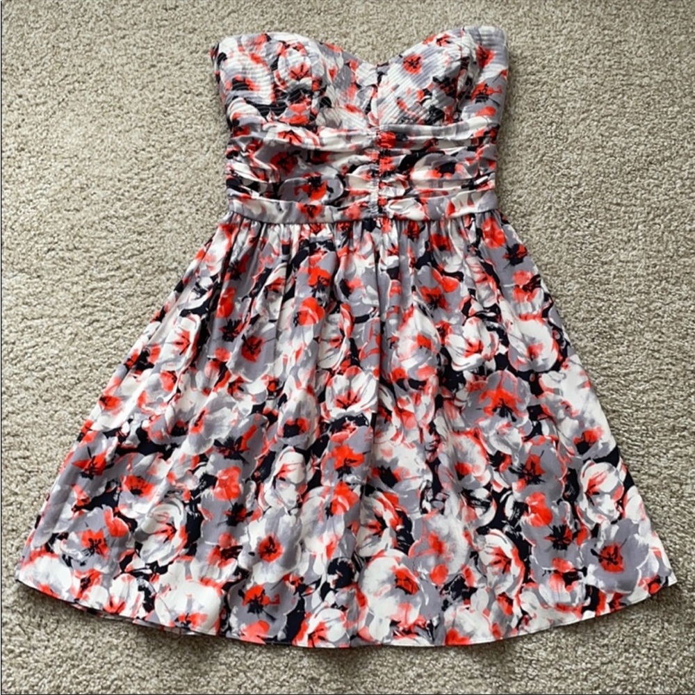 Parker silk strapless sundress.